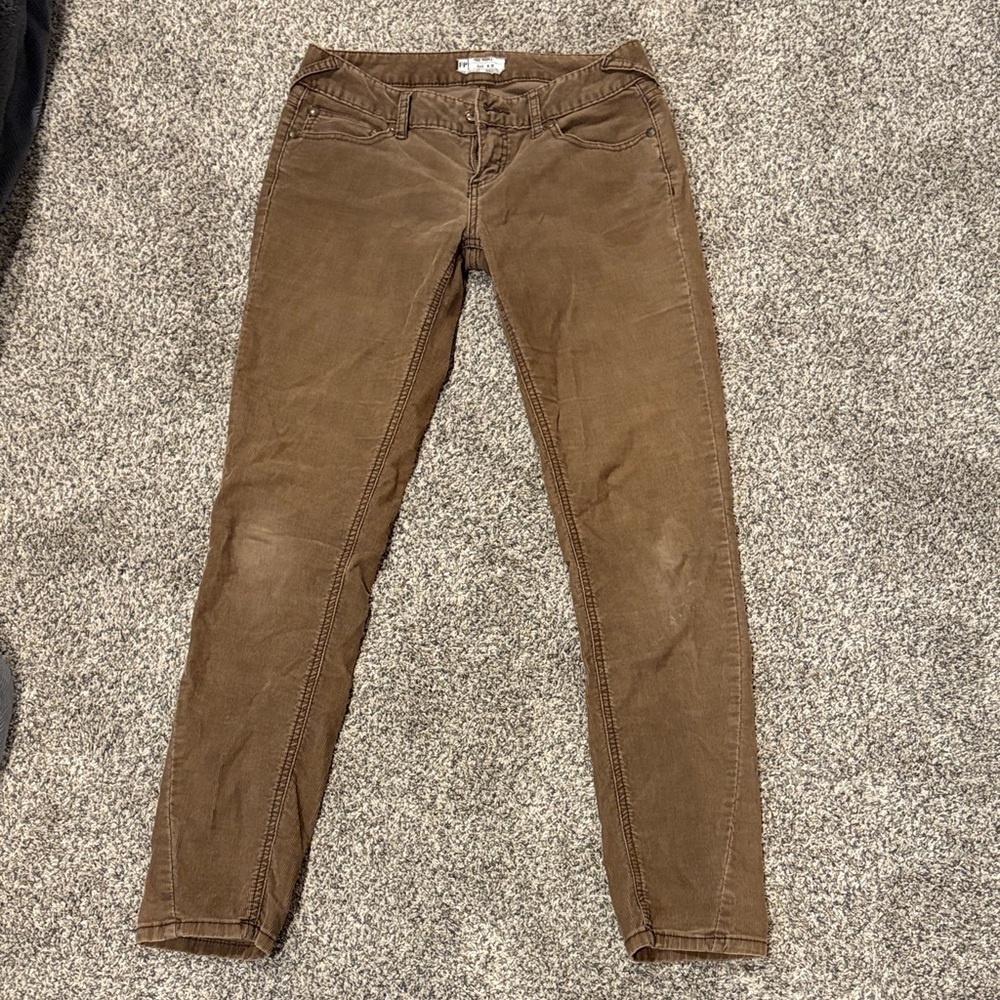 Free People Corduroy Brown Skinny Jeans
